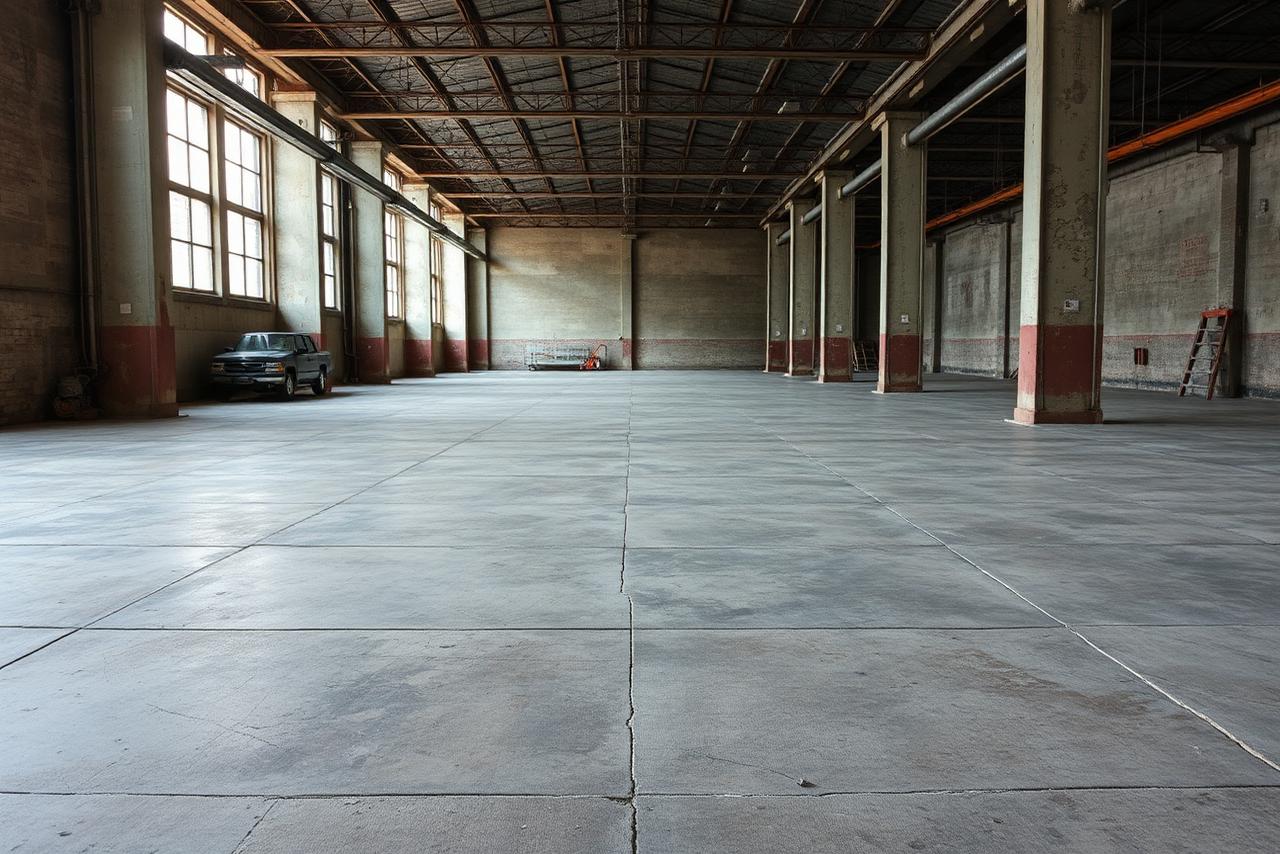 Commercial Warehouse Polyaspartic before